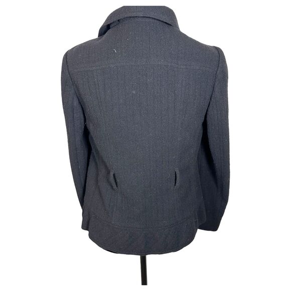 Burberry London Black Cashmere Wool Open Blazer Style Jacket Size 8 - Picture 2 of 8